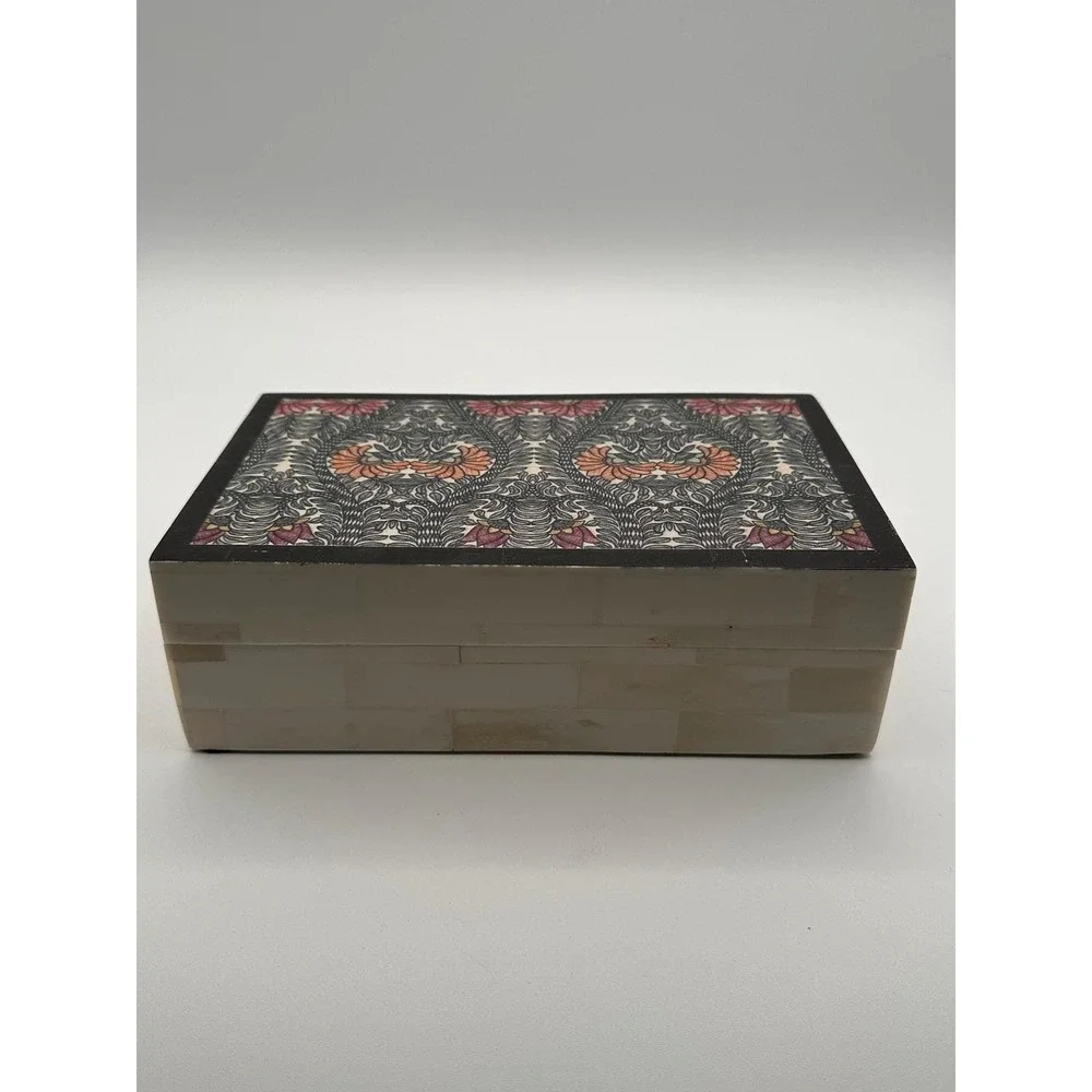 Vintage Decorative Keepsake Box Made in India Patterned Storage for Trinkets